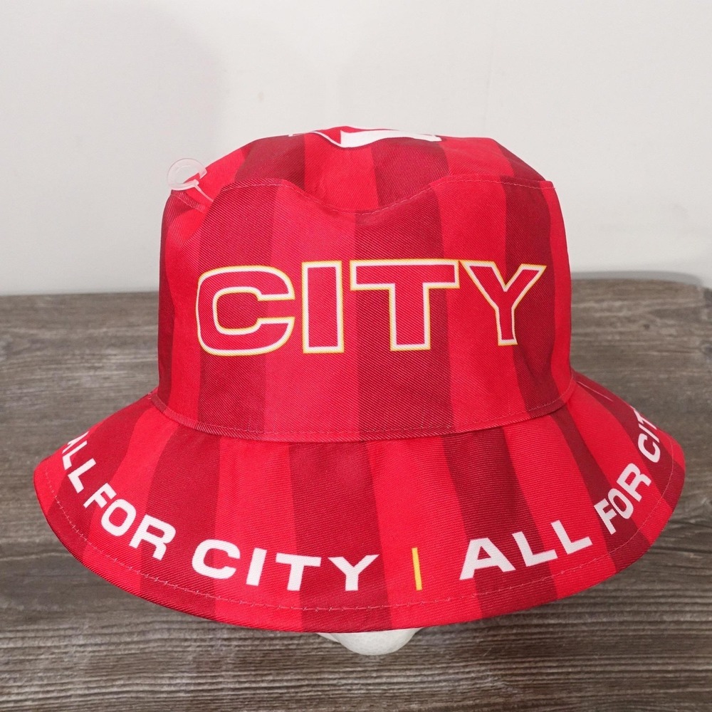 St Louis City SC Bucket Hat Mens One‎ Size Red MLS Soccer ALL FOR CITY Slogan